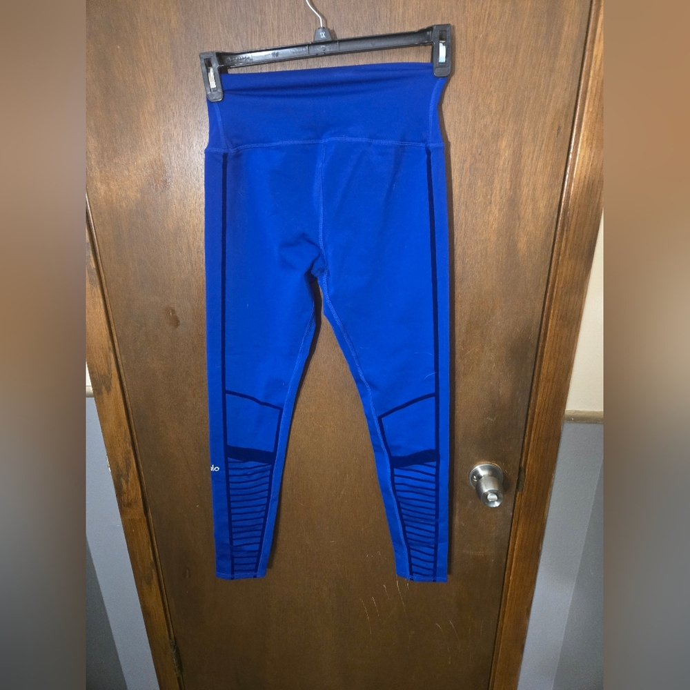Alo Leggings Medium Blue High Rise - Picture 2 of 3
